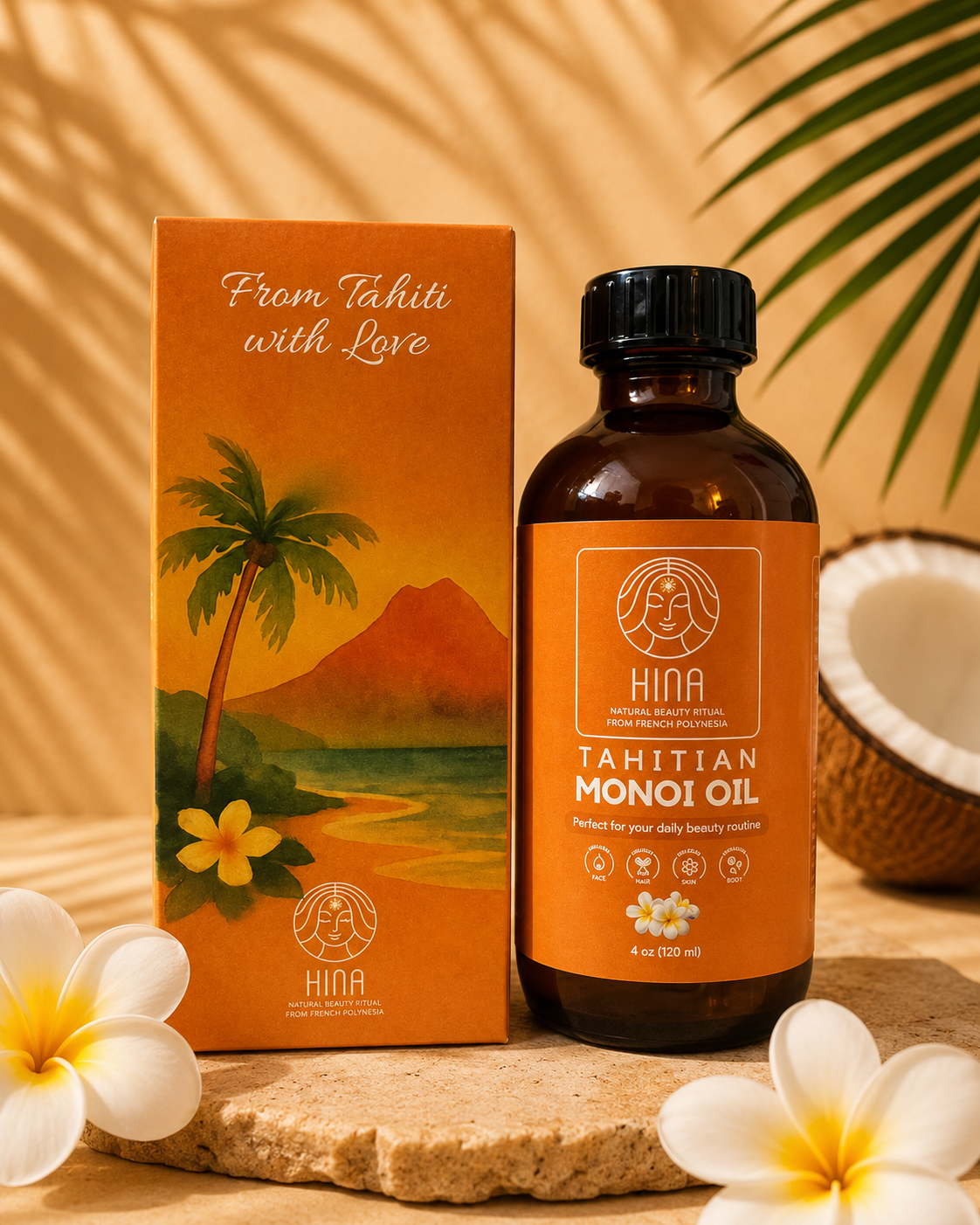 HINA - Tahitian Monoï Oil ( 4 fl oz )