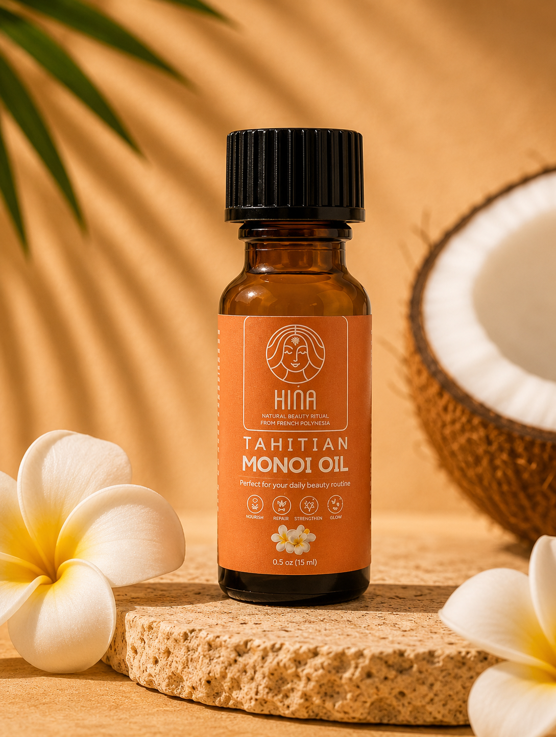 HINA - Tahitian Monoï Oil (0.5 fl oz)